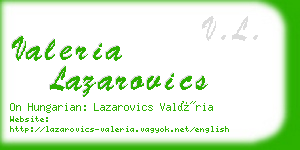 valeria lazarovics business card